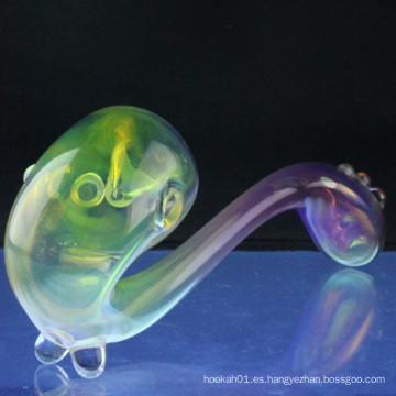 Venta al por mayor tubo de vidrio de color de la mano para el humo con universal (ES-HP-065)